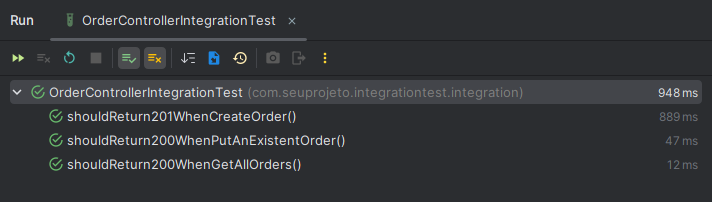 Testes integrados com Spring