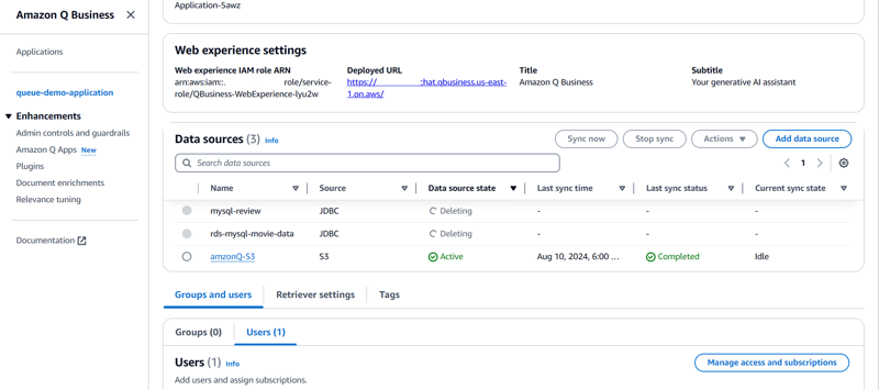 Configuring Amazon Q Business with Amazon Ss a Data Source