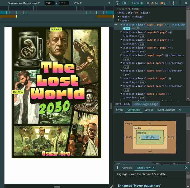 I made a webcomic using HTML/CSS + AI…