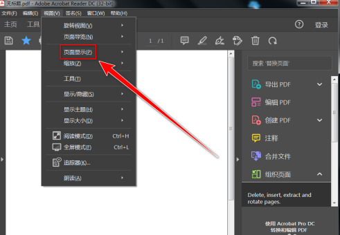 Adobe Acrobat Reader DC怎么开启双页模式