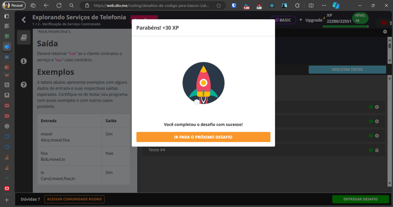 Desafio de Código - Explorando Serviços de Telefonia