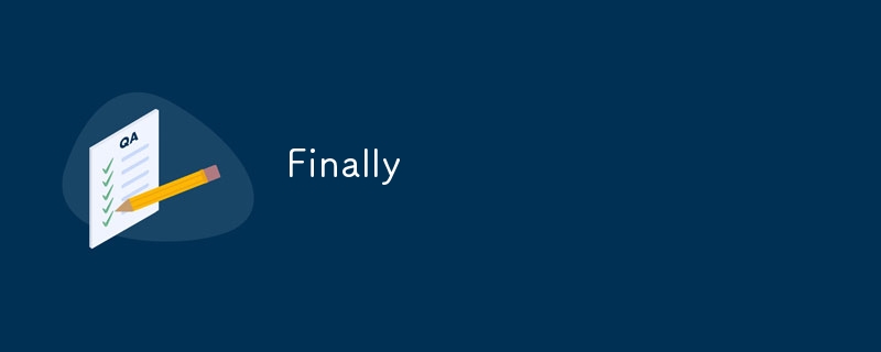 Endlich