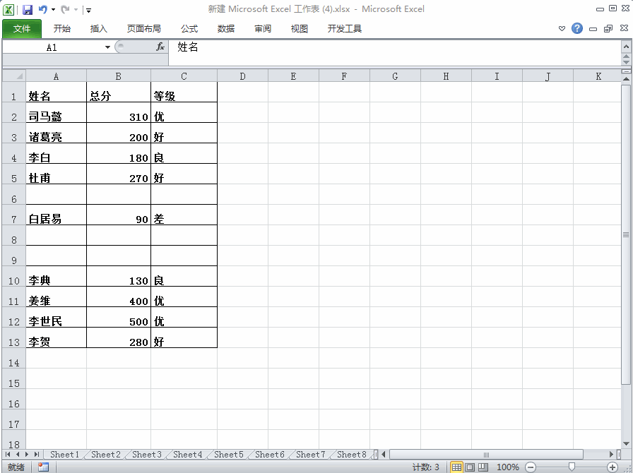 Excel表格中明明有数据但筛选空白怎么回事 