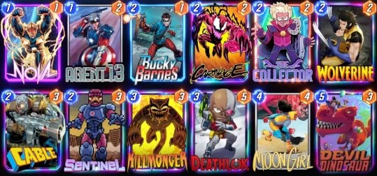 Marvel Ultimate Reversal of the Moon Dinosaur deck gameplay guide