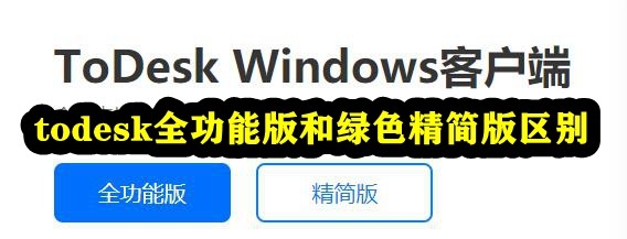 ToDesk全功能版和绿色精简版有什么区别 详细介绍