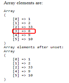 PHP unset Array