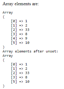 PHP unset Array