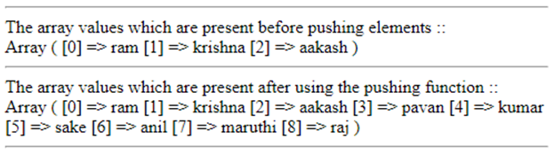 PHP array_push()