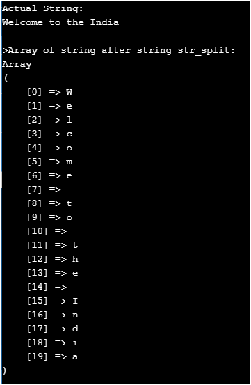 PHP Split String