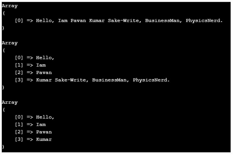 PHP explode()