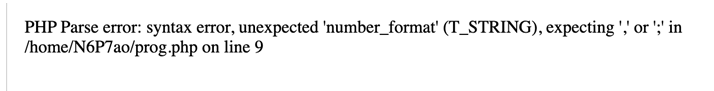 PHP number_format()