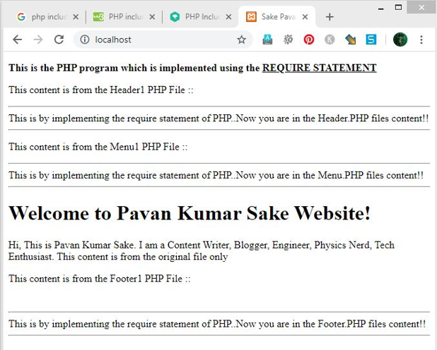 PHP Include and Require Funcation