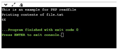 PHP readfile