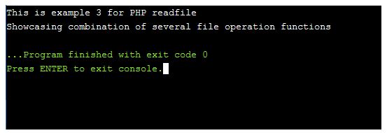PHP readfile