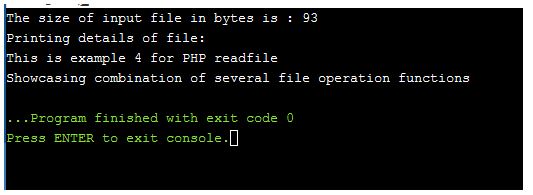 PHP readfile