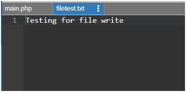 PHP Write File