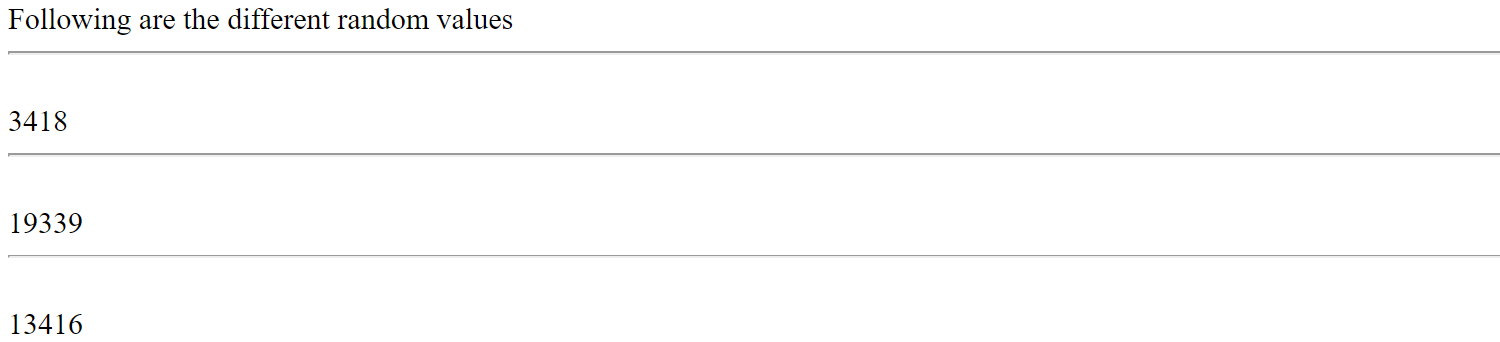 Random Number Generator in PHP
