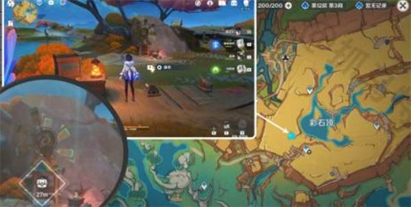 The detailed locations of 5 cracked rocks with graffiti in Genshin Impact