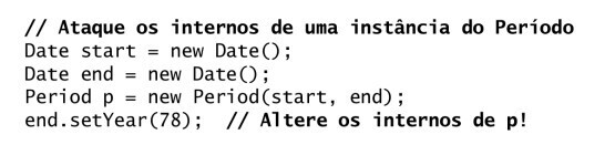 Item Faça cópias defensivas quando necessário