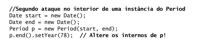 Item Faça cópias defensivas quando necessário