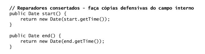 Item Faça cópias defensivas quando necessário