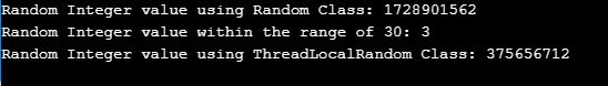 Random Number Generator in Java