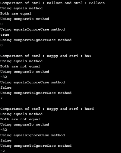 Java 中的字符串比较
