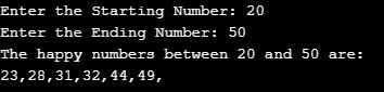 Happy Numbers in Java