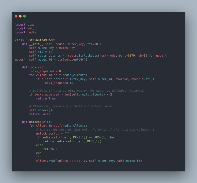 How to implement a Distributed Lock using Redis