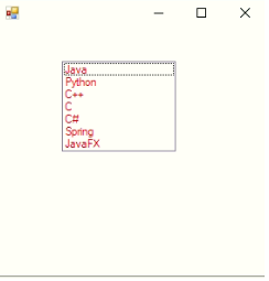 Listbox in C#