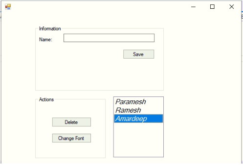 Listbox in C#