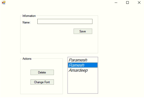 Listbox in C#