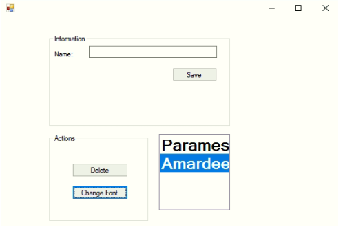 Listbox in C#