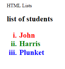 HTML List Styles