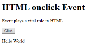HTML Event Attributes