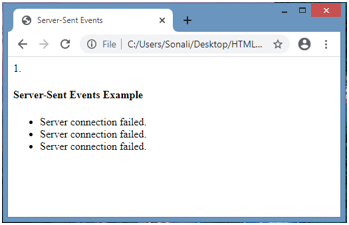HTML 伺服器傳送的事件