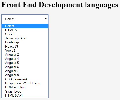 HTML의 콤보박스