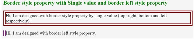 HTML Border Style