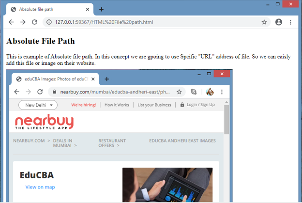 File Path in HTML