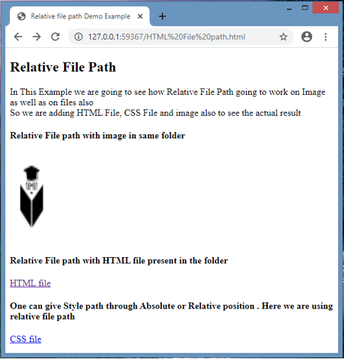 File Path in HTML