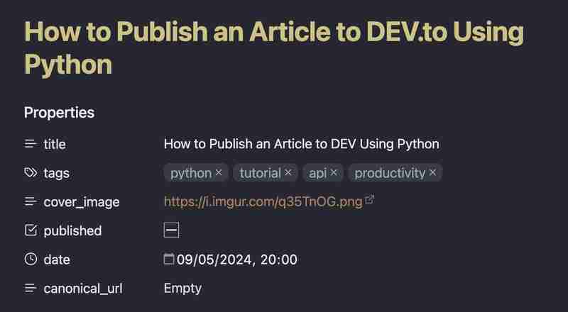 How to Publish an Article to DEV Using Python