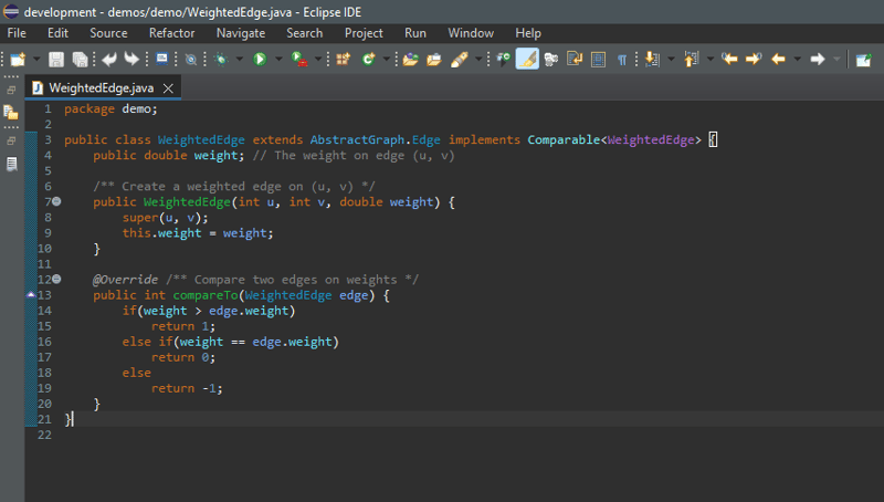 Representing Weighted Graphs