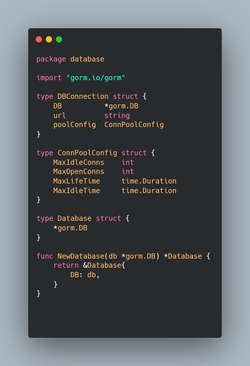 Como abstrair a conexão com base de dados em Golang?