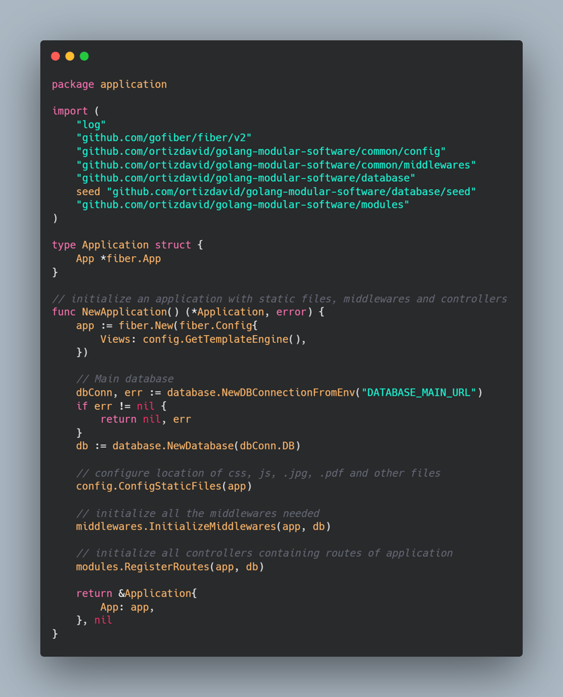 Como abstrair a conexão com base de dados em Golang?
