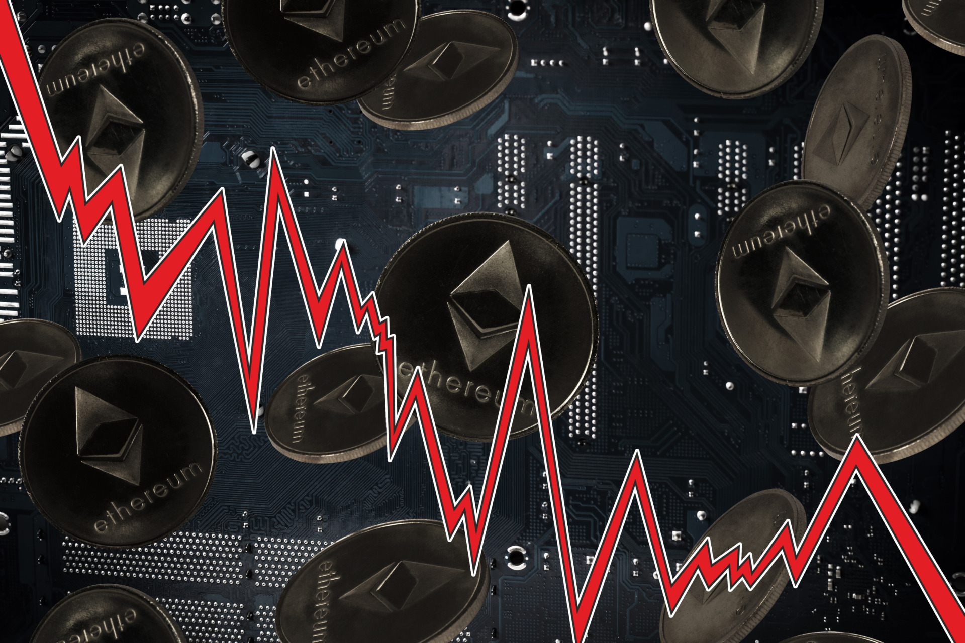 이더(ETH)는 현물 ETF 승인에도 불구하고 합병 이후 비트코인(BTC)보다 44% 저조합니다.