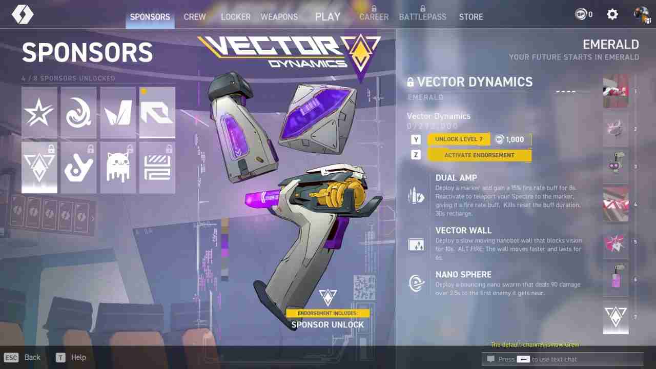 How to unlock all sponsors in Spectre Divide