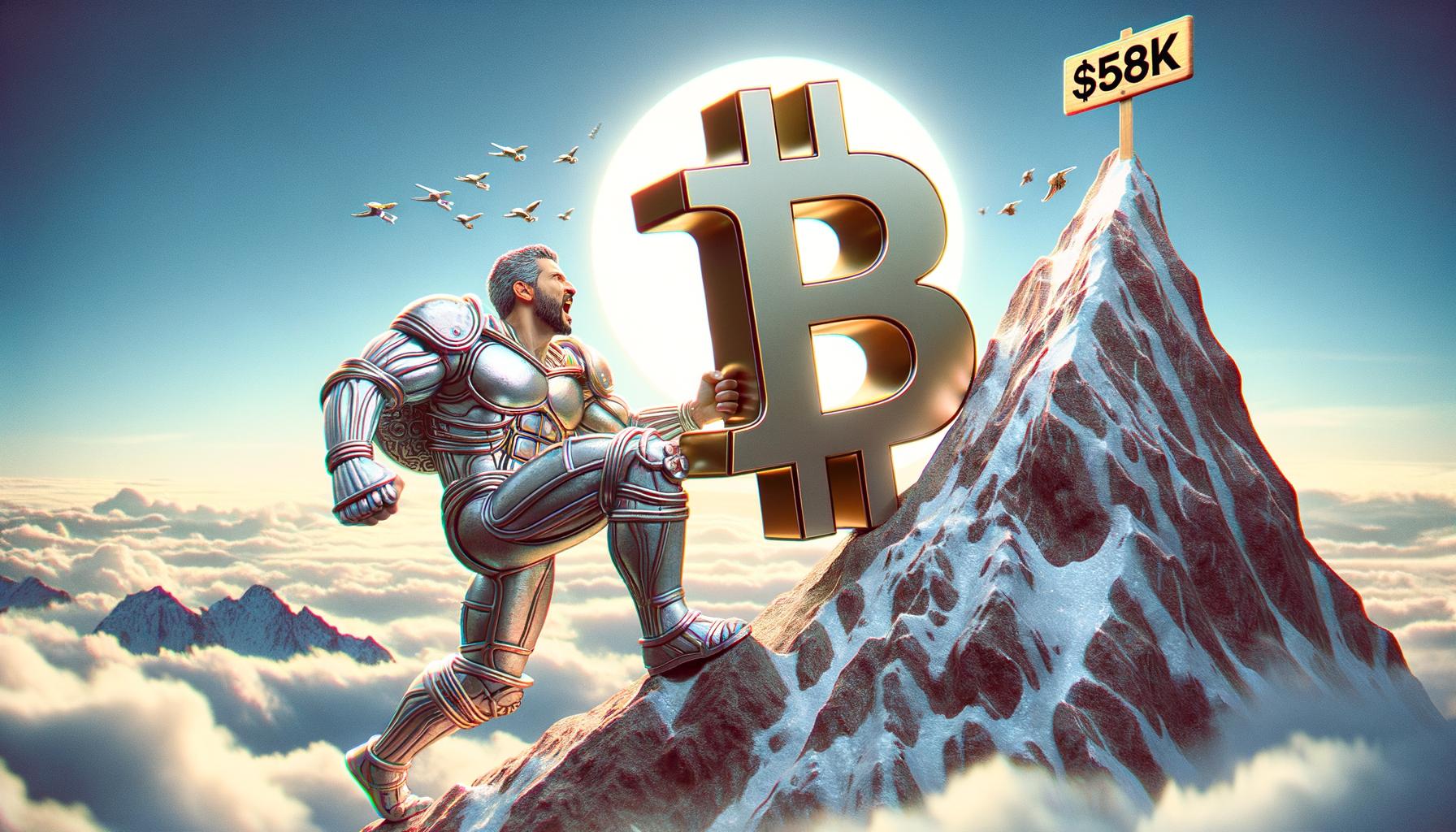 比特币 (BTC) 价格面临 58,000 美元附近的阻力，可能会再次下跌