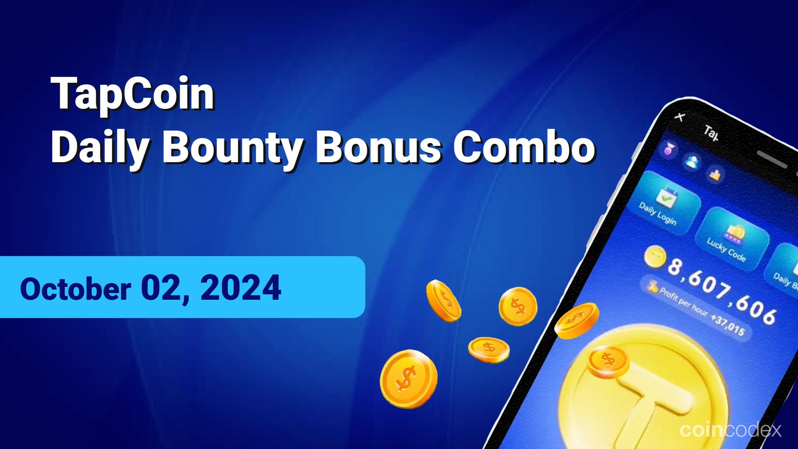 10月2日のTapCoinデイリーバウンティボーナス