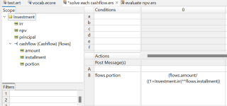 Internal Rate of Return Solver with Corticon