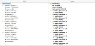 Internal Rate of Return Solver with Corticon